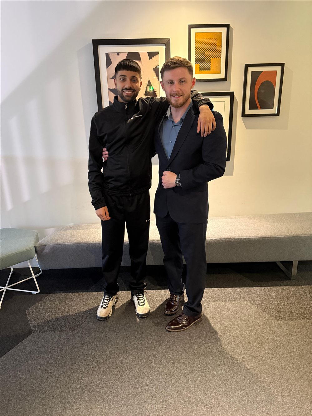 Nawid Ensaf with his business partner Lewis Hunter