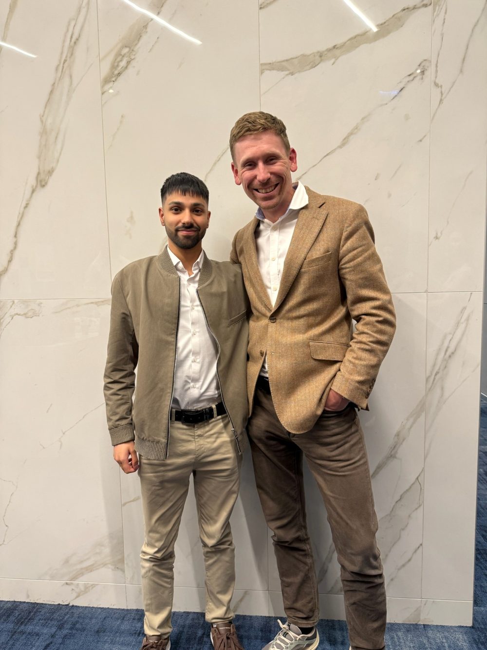 Nawid Ensaf with a founder at a mastermind